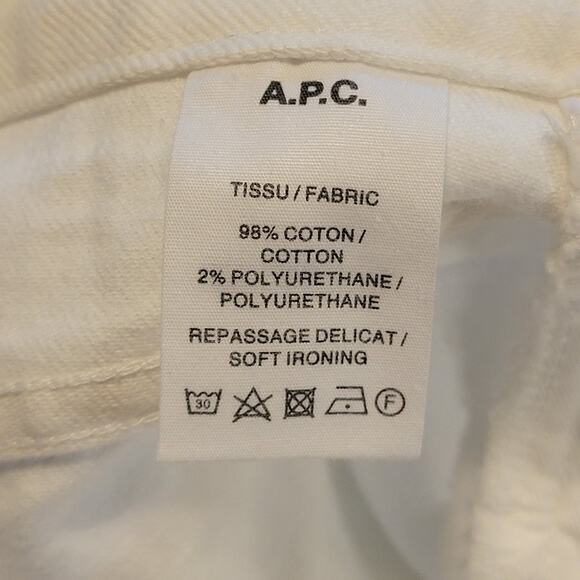 APC Jeans High Standard Womens 29 White Mid Rise Skinny Minimalist Normcore - Picture 4 of 11